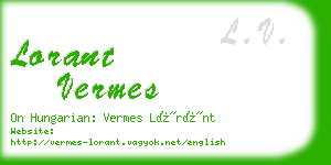 lorant vermes business card